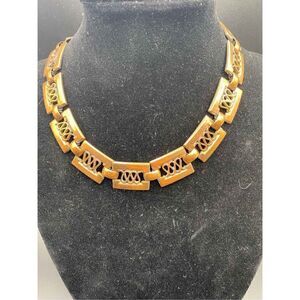 MATISSE RENOIR VINTAGE COPPER MID CENTURY MODERNIST STYLE NECKLACE DESIGNER